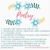 Why Include Poetry in the ASL Classroom? – Creative ASL Teaching